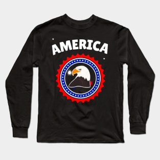 Bald Eagle Fourth Of July Long Sleeve T-Shirt